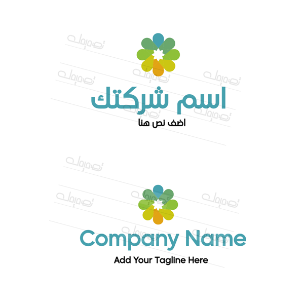  اشكال لوجوهات زهرة ملونة اإبداعية