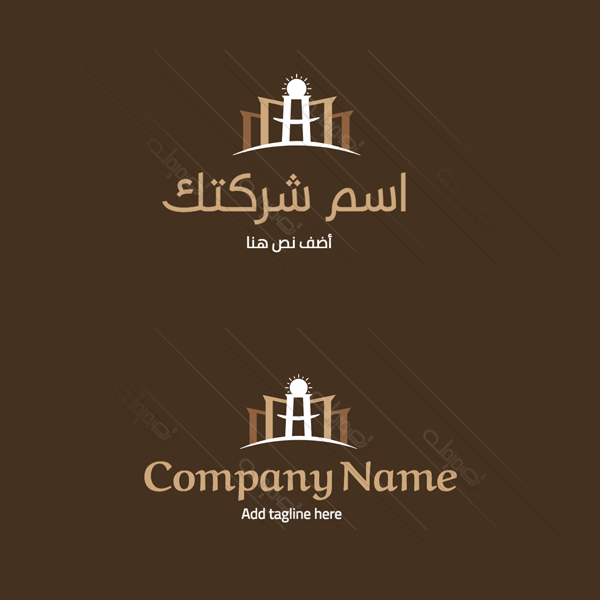 Heritage interior design logo mockup