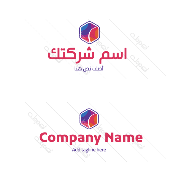 Create colorful hexagon polygon cube logo