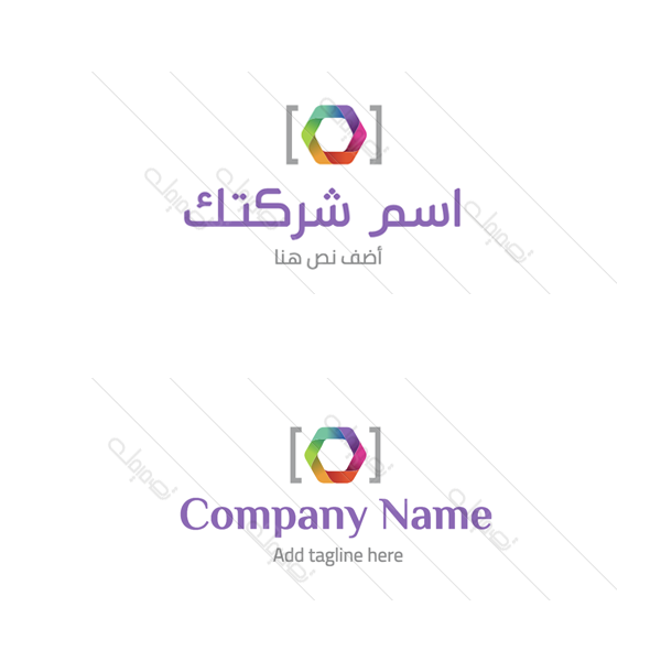 تصميم لوجو عدسة كاميرا ملونة قالب سهل التعديل ابدأ هنا