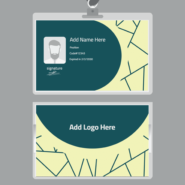 Customizable Simple ID Card Design Psd Add Your Touch Now  | ID Card Templates | Free and Premium Customizable Templates 1