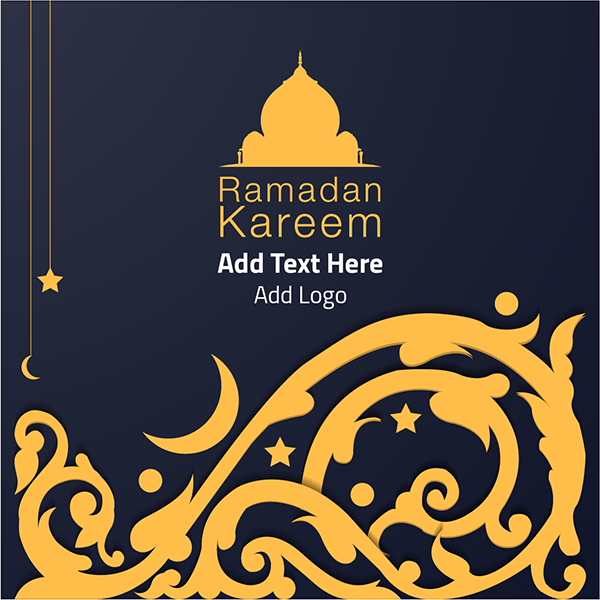  بوست تصاميم سوشيال ميديا  تهنئه رمضان كريم بطاقه اسلاميه 