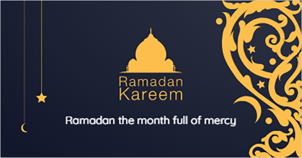 Post  Facebook advertising Ramadan Kareem greeting card Islamic 