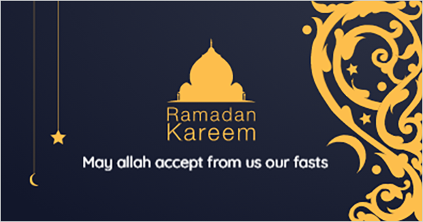 Post LinkedIn Ramadan Kareem greeting card Islamic 