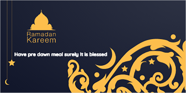 غلاف لينكدين لبطاقه تهنئه اسلاميه رمضان كريم   