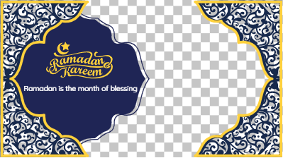 غلاف يوتيوب بطاقه اسلاميه لتهنئه رمضان كريم 