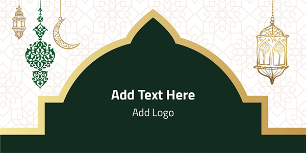 Ramadan kareem | mubarak for  LinkedIn cover layout template
