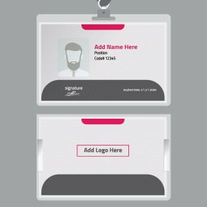 online business id card with minimalist elements maker  | ID Card Templates | Free and Premium Customizable Templates 0