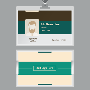 business card with blue triangular pattern  generator  | ID Card Templates | Free and Premium Customizable Templates 0