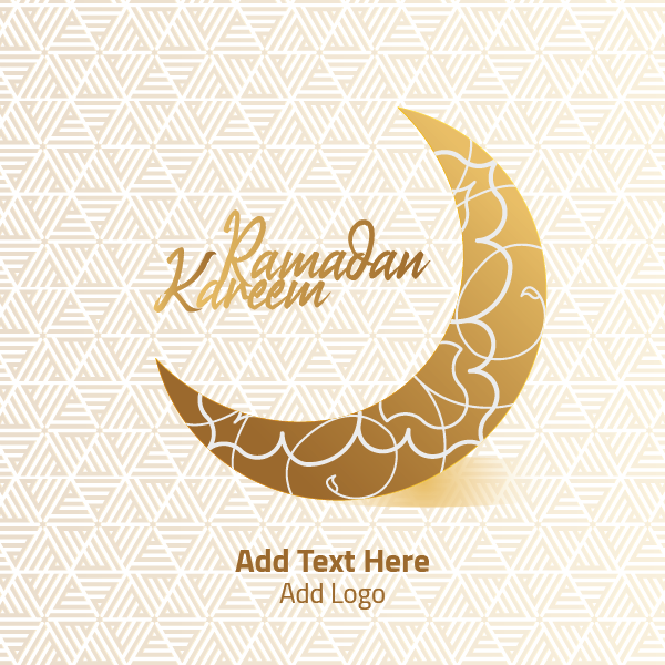 post social media design Ramadan Kareem Islamic  border luxury