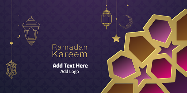 Ramadan kareem wishes with Moroccan pattern twitter post 