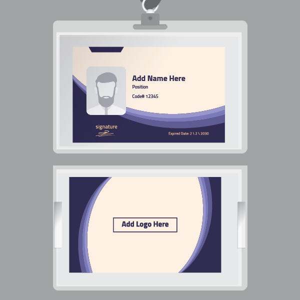 ID card  abstract yellow business stationery set generator 
