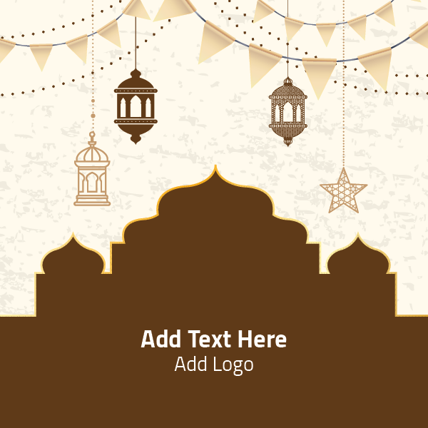 post social media design online Ramadan Kareem with Arabic style 