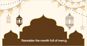 بوست لينكدين رمضان كريم مع نمط الخط العربي     