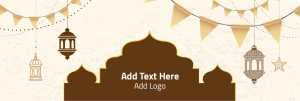 Ramadan Kareem flat style banner social media post design 