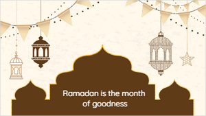 غلاف يوتيوب رمضان كريم بنمط الخط العربي    