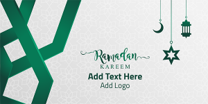cover LinkedIn design  Ramadan Kareem illustration 