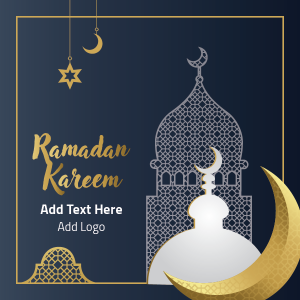 post social media Ramadan Kareem greeting card with Arabic style