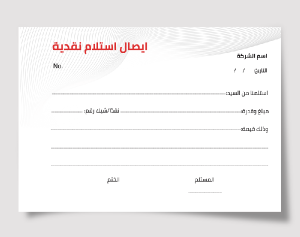Resizable Payment Receipt Design with Flowing Lines Wave