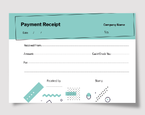 Payment Receipt with geometric items