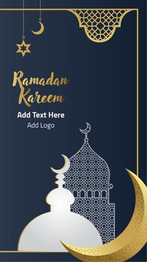 Story Facebook design Ramadan Kareem greeting card with Arabic style