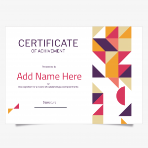 Modern diploma certificate template