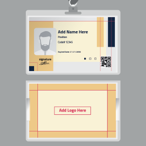 ID card corporate  identity blue design online