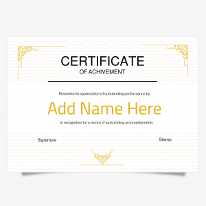 Classic white multipurpose certificate template concept