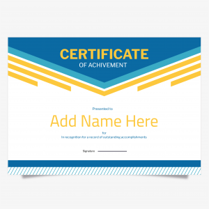Certificate of appreciation blue and orange professional template 