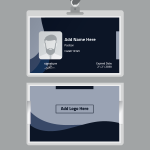  ID card corporate  identity blue generator