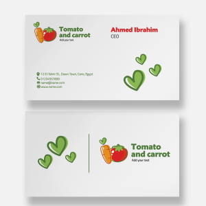 Vegetables business card maker online  