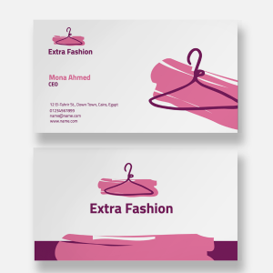 Pink fashion Business cards templates  