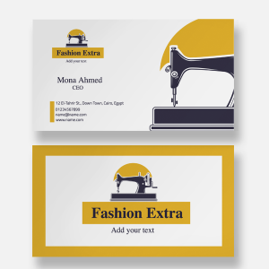 Sewing Machine Fashion Business card template  
