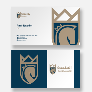 Horse with Shield  business card online  