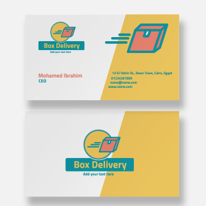Delivery box company business card online 