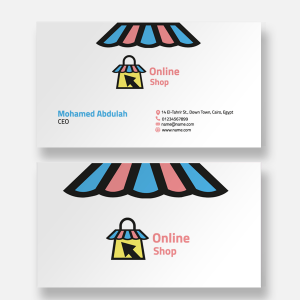 Online shop bag business card online  