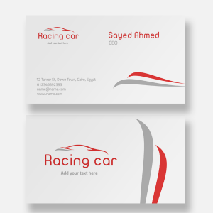 Speed car Business card maker online 