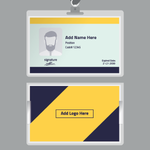  هويه الموظف اون لاين ID card تصميم 