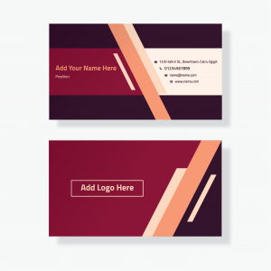 Abstract dark red personal cards Design