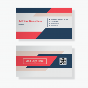 Red and blue Business card Maker