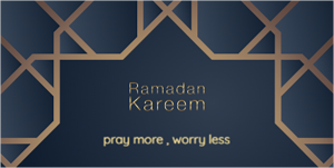 Ramadan Kareem twitter post with geometric ornament 
