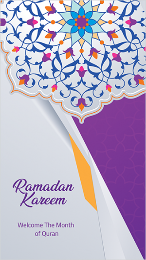 Story Instagram Ramadan Kareem greeting Islamic with Arabic calligraphy