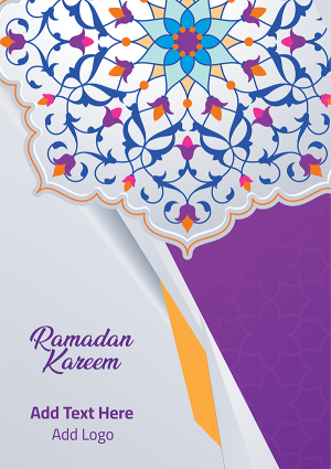poster Ramadan Kareem greeting Islamic with Arabic calligraphy 