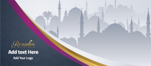 cover Ramadan  design with Islamic congratulations