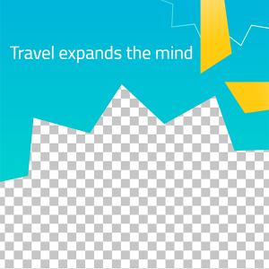 Flat travel Instagram post template editable