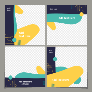 post Instagram template editable  puzzle feed  