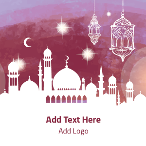 post Instagram layout template Ramadan Kareem  