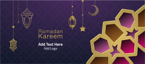 cover Facebook ad maker Ramadan Kareem greeting cards design with beautiful Arabic calligraphy