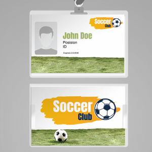 online soccer club  ID card maker