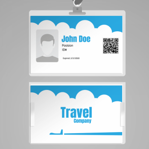 travel plan ID card design online